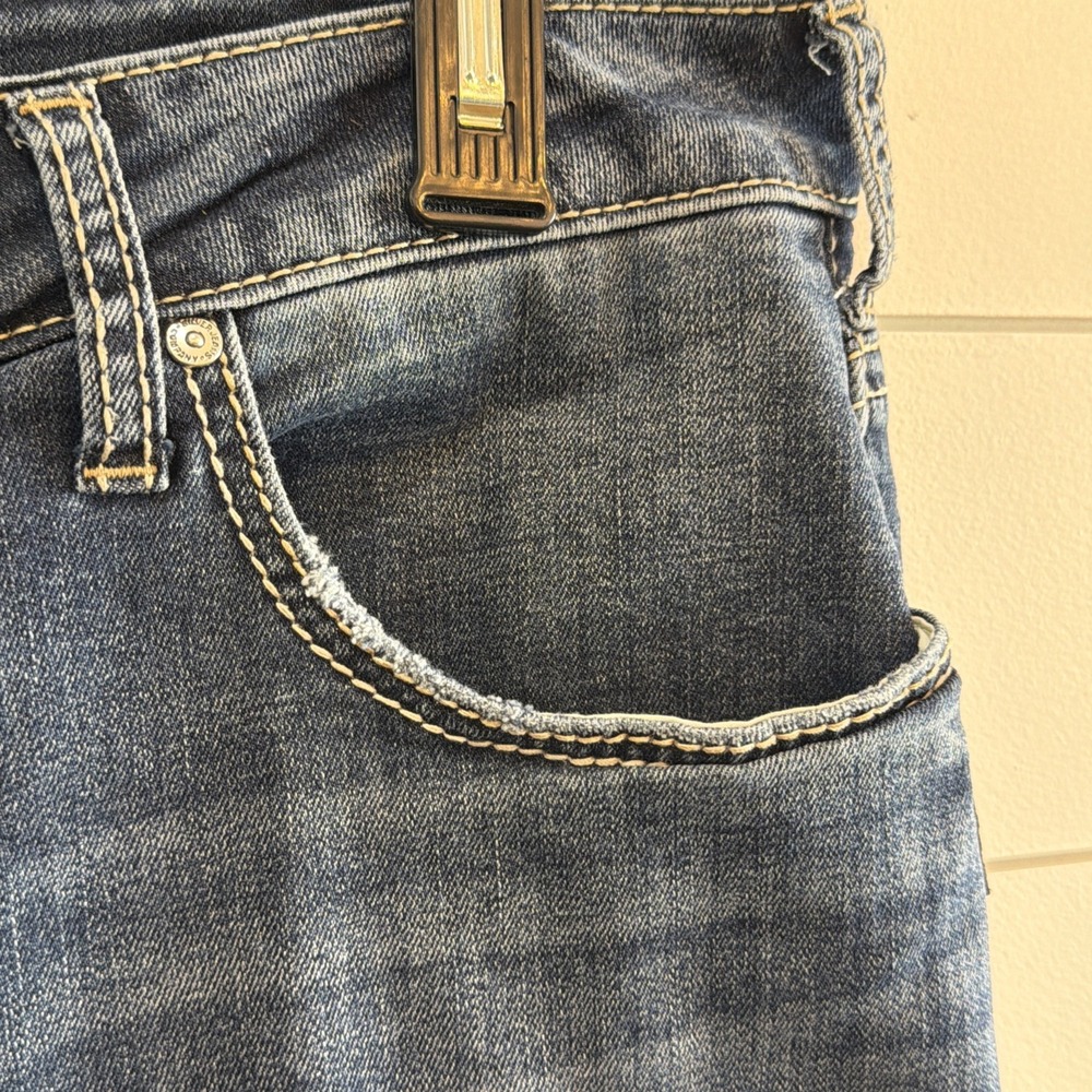 Silver Jeans Womens W34 L29 (act 34X30) Boyfriend Stretch Distressed Dark Wash - Picture 4 of 16